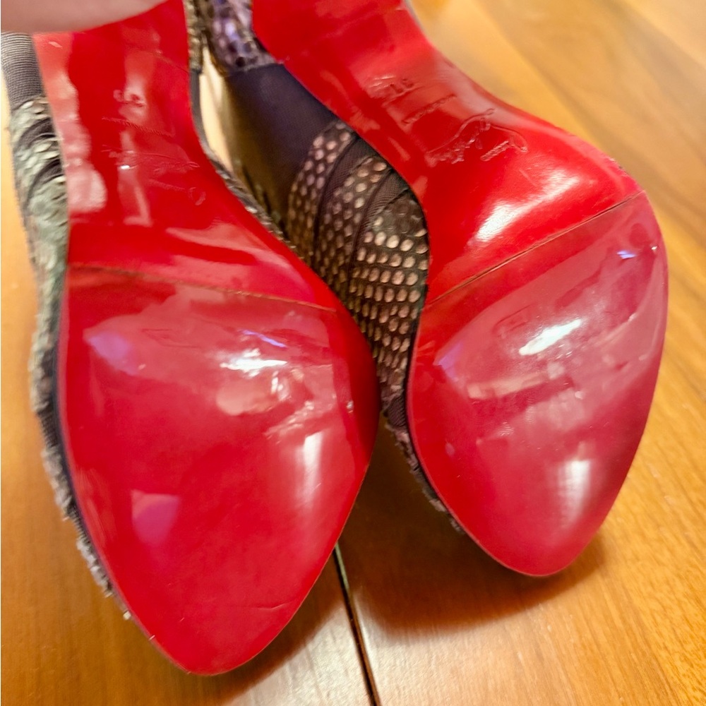 Christian Loubutin Python Booties - Picture 9 of 9